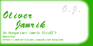 oliver jamrik business card